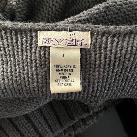 Y2K Shy Girl 2 Piece Cowl Cardigan size L - Picture 9 of 11